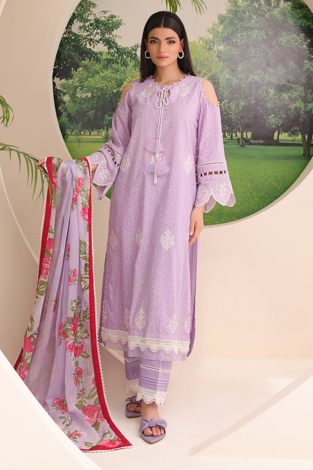 Zellbury | Unstitched 3 Piece Jacquard | Embroidered Shirt Shalwar Dupatta - 1764 -  Zellbury Women Essential Unstitched - Original Designer Dress - House of Maryam