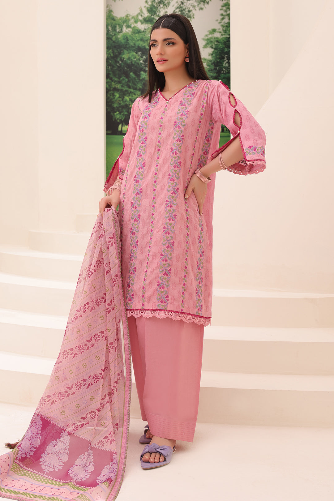 Zellbury | Unstitched 3 Piece Jacquard | Embroidered Shirt Shalwar Dupatta - 1765 -  Zellbury Women Essential Unstitched - Original Designer Dress - House of Maryam
