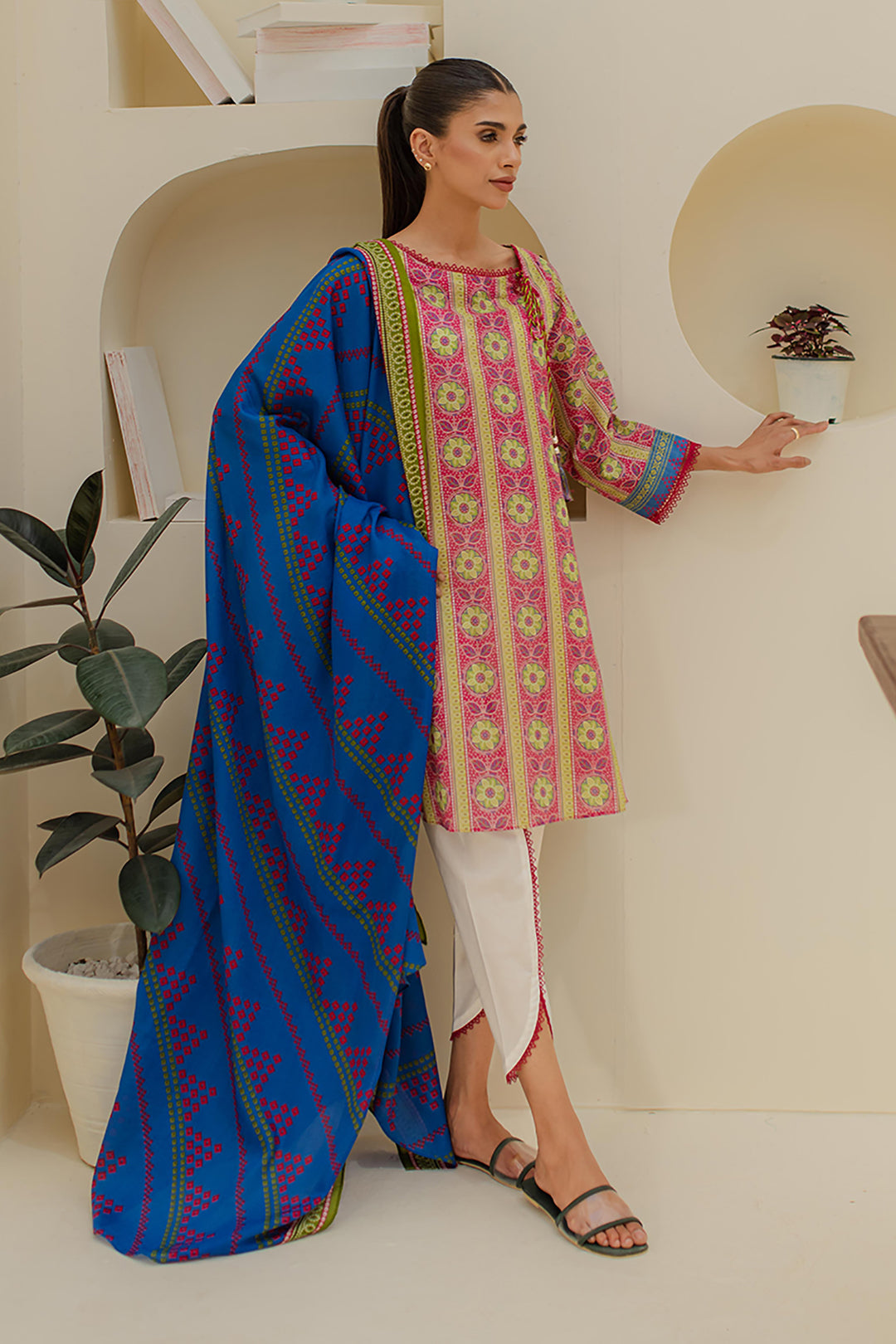 Zellbury | Unstitched 2 Piece Lawn | Shirt Dupatta - 1156 -  Zellbury Women Essential Unstitched - Original Designer Dress - House of Maryam