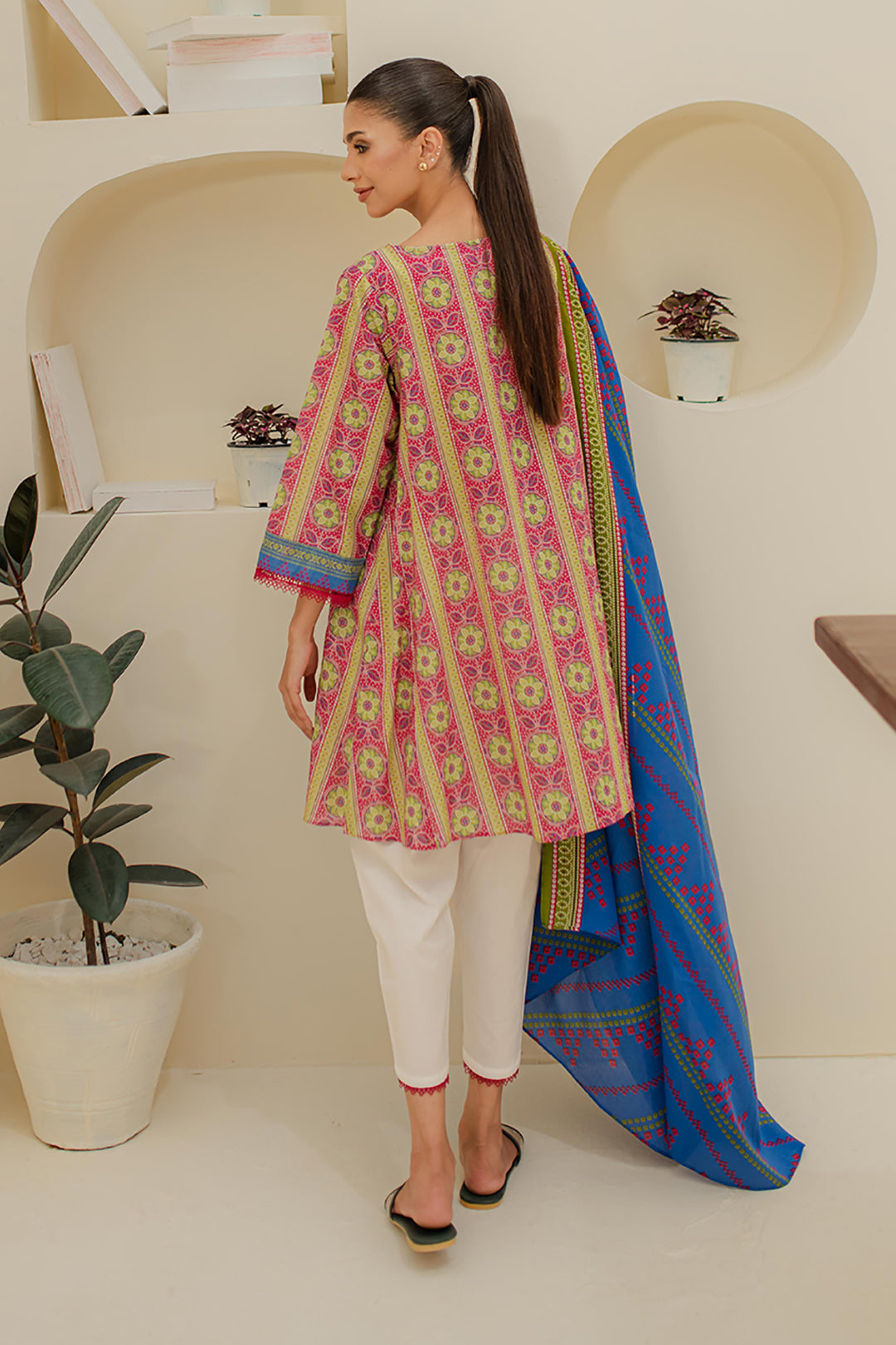 Zellbury | Unstitched 2 Piece Lawn | Shirt Dupatta - 1156 -  Zellbury Women Essential Unstitched - Original Designer Dress - House of Maryam