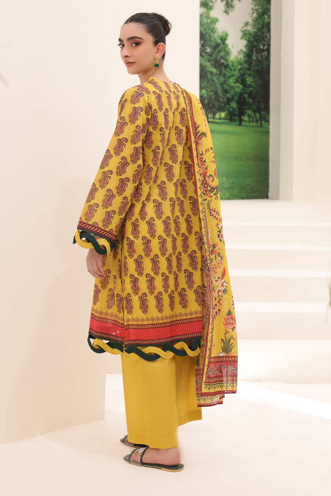 Zellbury | Unstitched 2 Piece Lawn | Shirt Dupatta - 1164 -  Zellbury Women Essential Unstitched - Original Designer Dress - House of Maryam