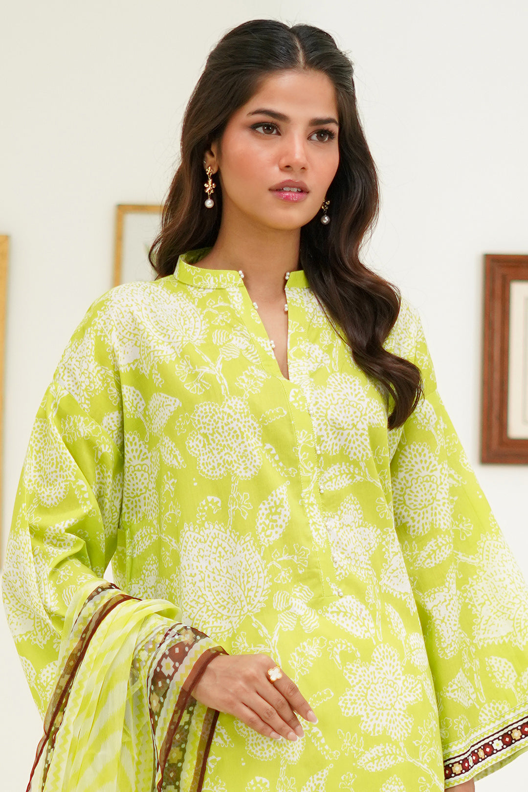 Zellbury | Unstitched 2 Piece Lawn | Shirt Dupatta - 1388 -  Zellbury Women Essential Unstitched - Original Designer Dress - House of Maryam