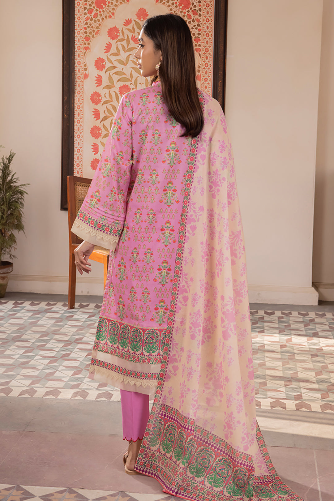 Zellbury | Unstitched 3 Piece Lawn | Shirt Shalwar Dupatta - 1070 -  Zellbury Women Essential Unstitched - Original Designer Dress - House of Maryam