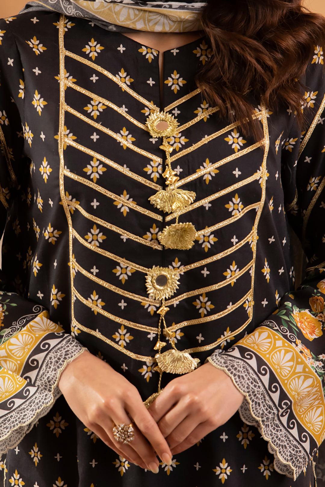 Zellbury | Unstitched 3 Piece Lawn | Shirt Shalwar Dupatta - 1081 -  Zellbury Women Essential Unstitched - Original Designer Dress - House of Maryam