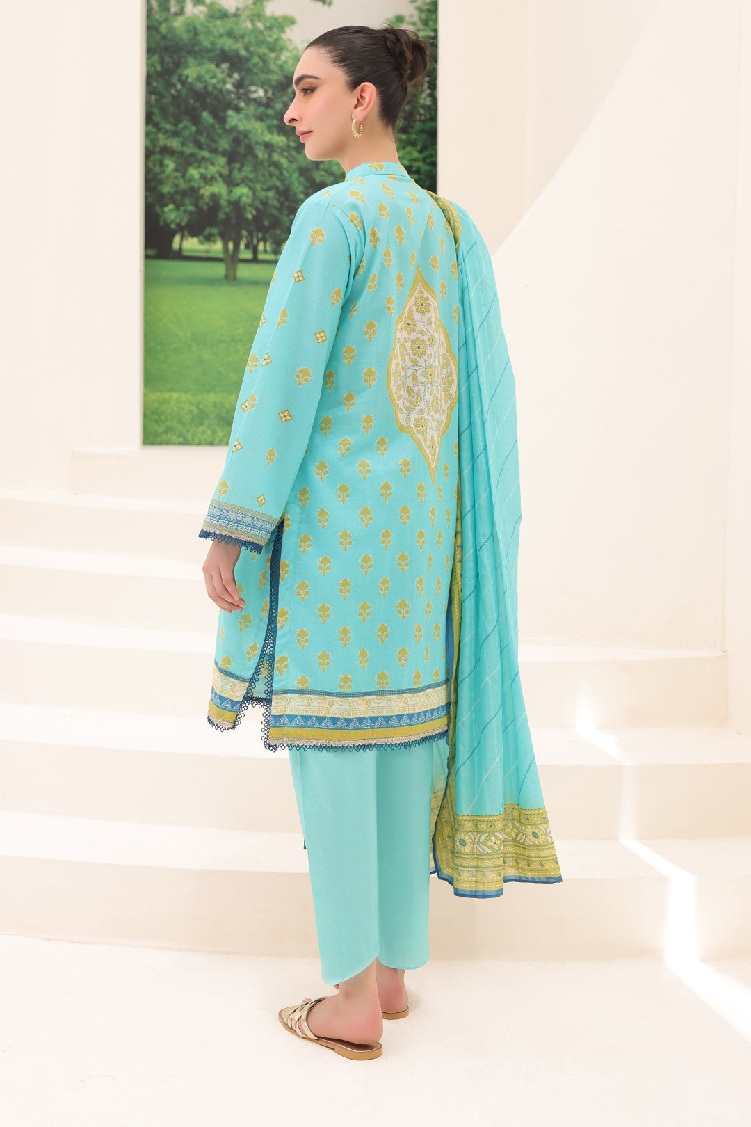 Zellbury | Unstitched 3 Piece Lawn | Shirt Shalwar Dupatta - 1191 -  Zellbury Women Essential Unstitched - Original Designer Dress - House of Maryam