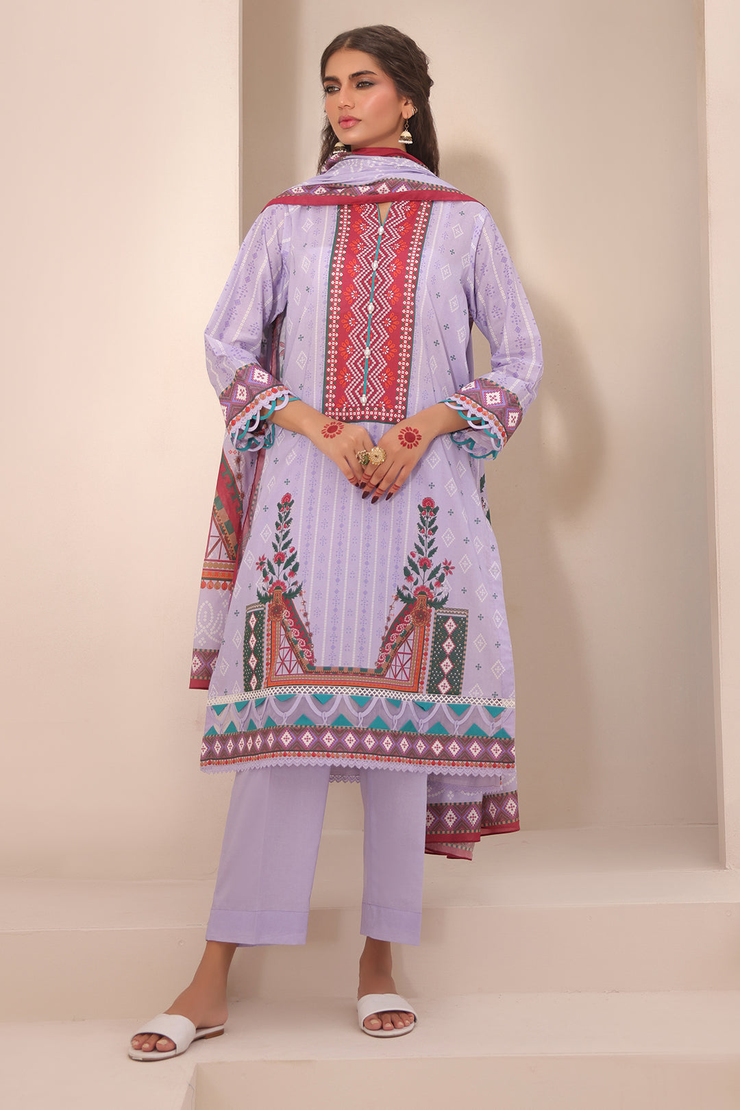 Zellbury | Unstitched 3 Piece Lawn | Shirt Shalwar Dupatta - 1213 -  Zellbury Women Essential Unstitched - Original Designer Dress - House of Maryam