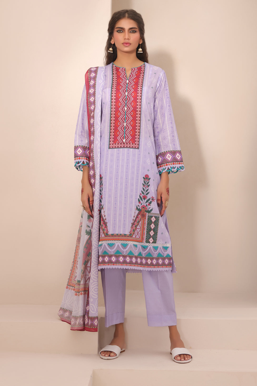 Zellbury | Unstitched 3 Piece Lawn | Shirt Shalwar Dupatta - 1213 -  Zellbury Women Essential Unstitched - Original Designer Dress - House of Maryam