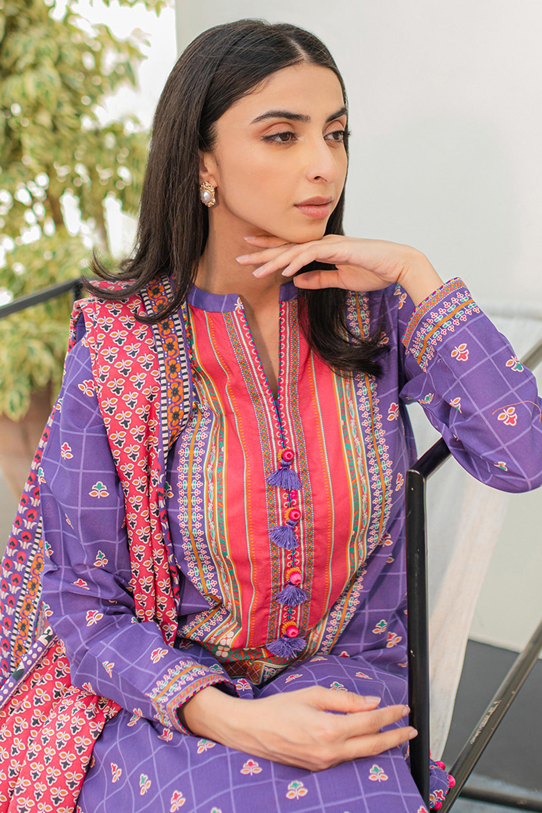 Zellbury | Unstitched 3 Piece Lawn | Shirt Shalwar Dupatta - 1217 -  Zellbury Women Essential Unstitched - Original Designer Dress - House of Maryam