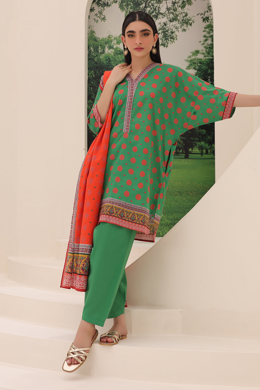 Zellbury | Unstitched 3 Piece Lawn | Shirt Shalwar Dupatta - 1221 -  Zellbury Women Essential Unstitched - Original Designer Dress - House of Maryam