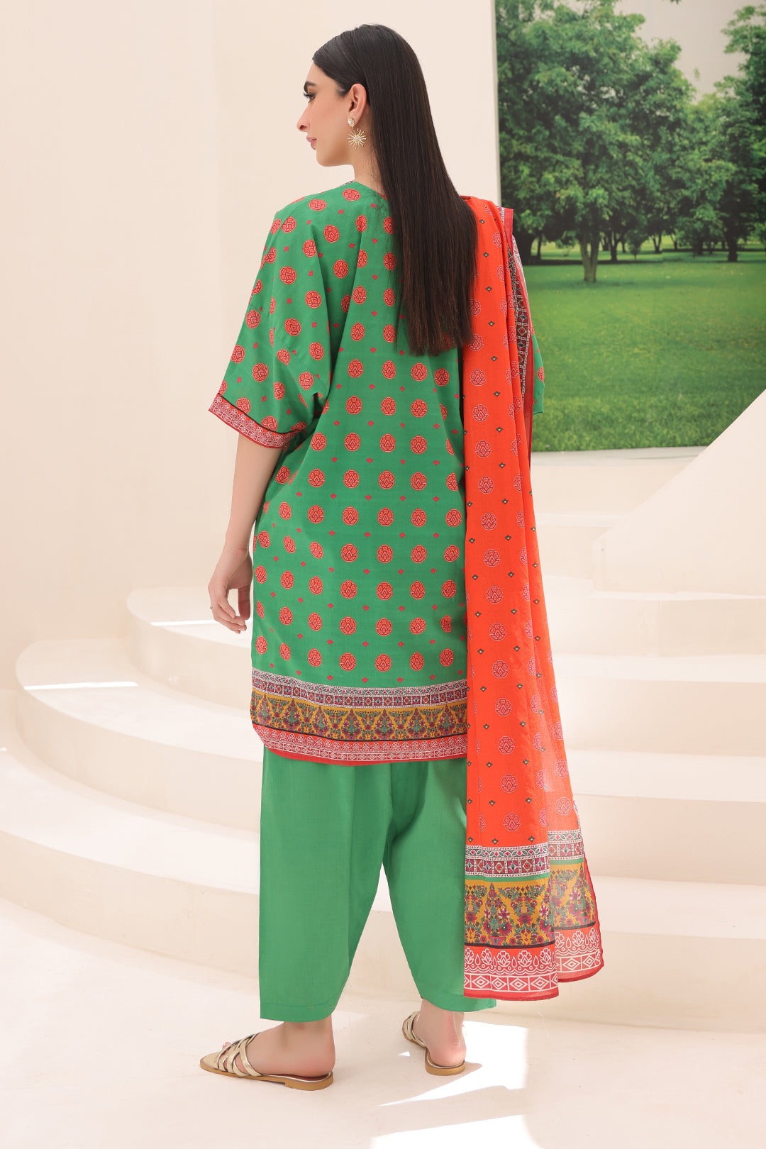 Zellbury | Unstitched 3 Piece Lawn | Shirt Shalwar Dupatta - 1221 -  Zellbury Women Essential Unstitched - Original Designer Dress - House of Maryam
