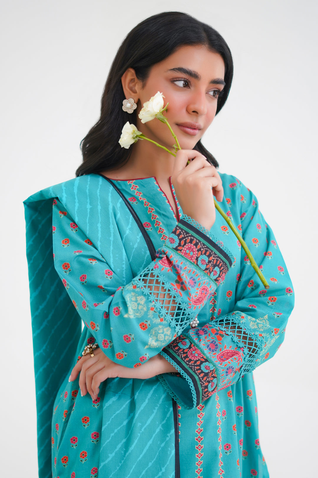 Zellbury | Unstitched 3 Piece Lawn | Shirt Shalwar Dupatta - 1227 -  Zellbury Women Essential Unstitched - Original Designer Dress - House of Maryam