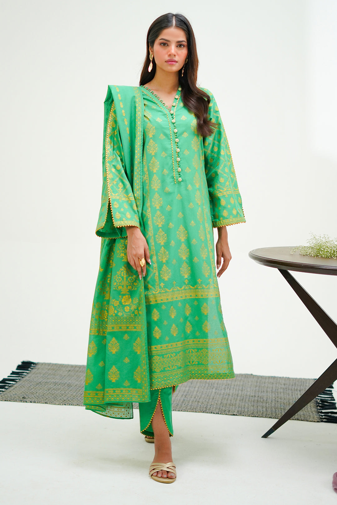 Zellbury | Unstitched 3 Piece Lawn | Shirt Shalwar Dupatta - 1237 -  Zellbury Women Essential Unstitched - Original Designer Dress - House of Maryam