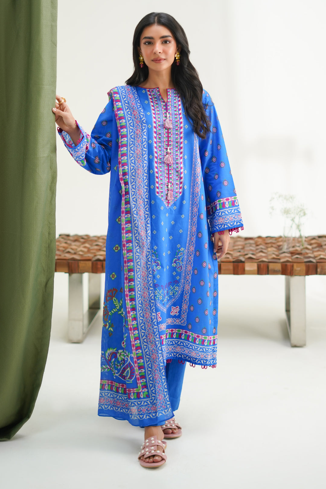 Zellbury | Unstitched 3 Piece Lawn | Shirt Shalwar Dupatta - 1326 -  Zellbury Women Essential Unstitched - Original Designer Dress - House of Maryam