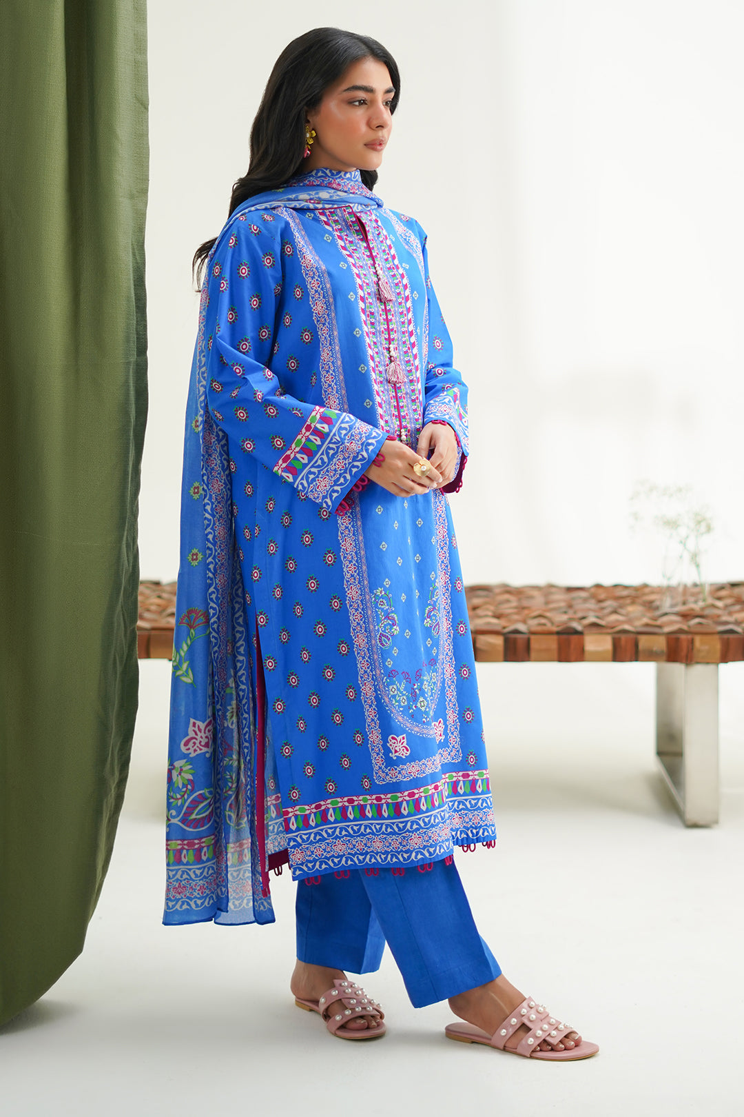 Zellbury | Unstitched 3 Piece Lawn | Shirt Shalwar Dupatta - 1326 -  Zellbury Women Essential Unstitched - Original Designer Dress - House of Maryam