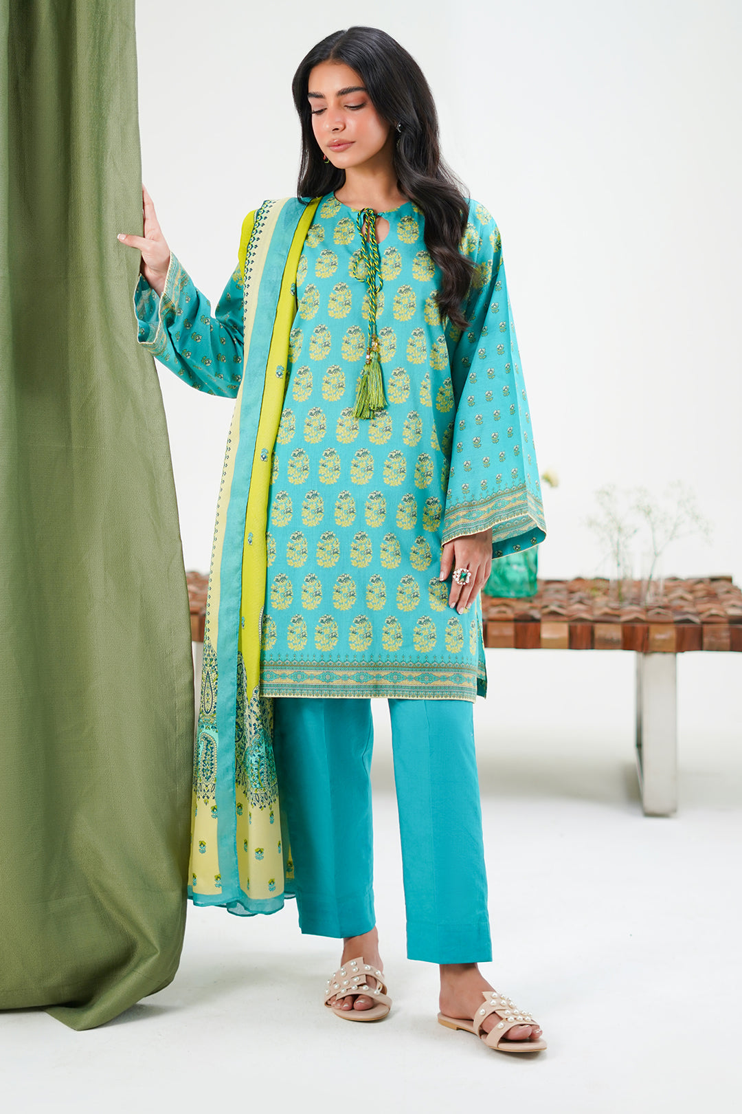 Zellbury | Unstitched 3 Piece Lawn | Shirt Shalwar Dupatta - 1328 -  Zellbury Women Essential Unstitched - Original Designer Dress - House of Maryam