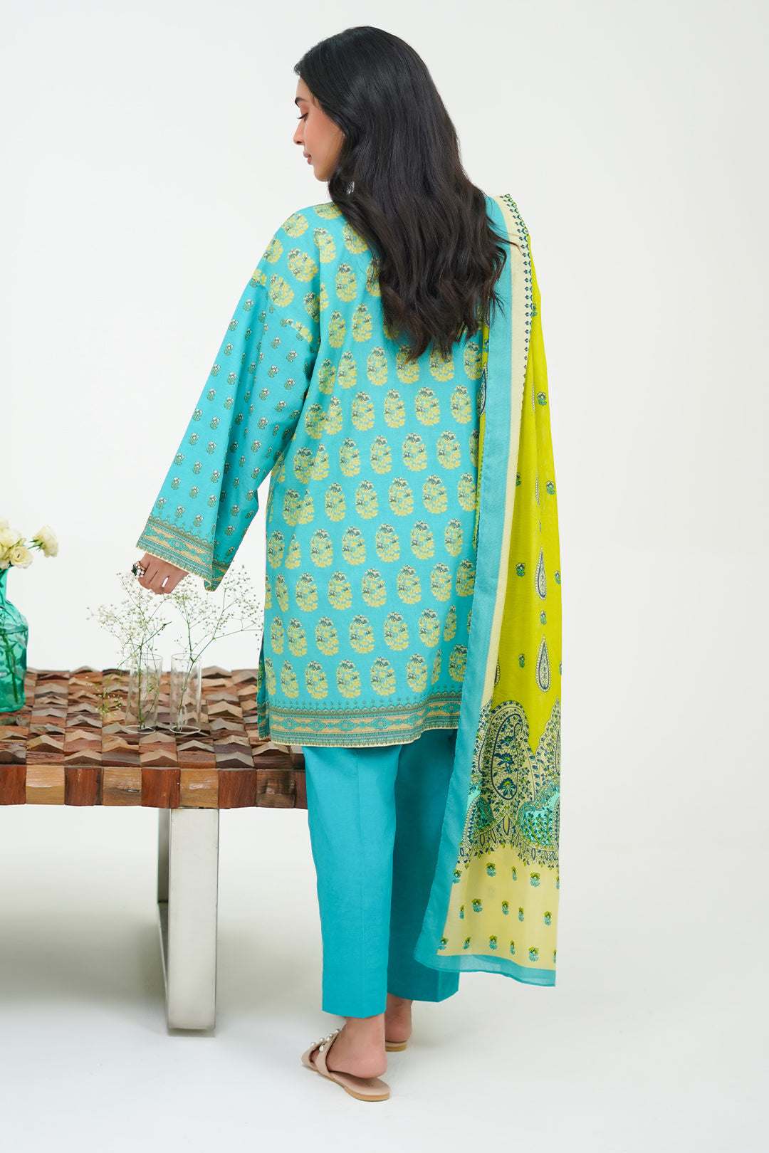 Zellbury | Unstitched 3 Piece Lawn | Shirt Shalwar Dupatta - 1328 -  Zellbury Women Essential Unstitched - Original Designer Dress - House of Maryam