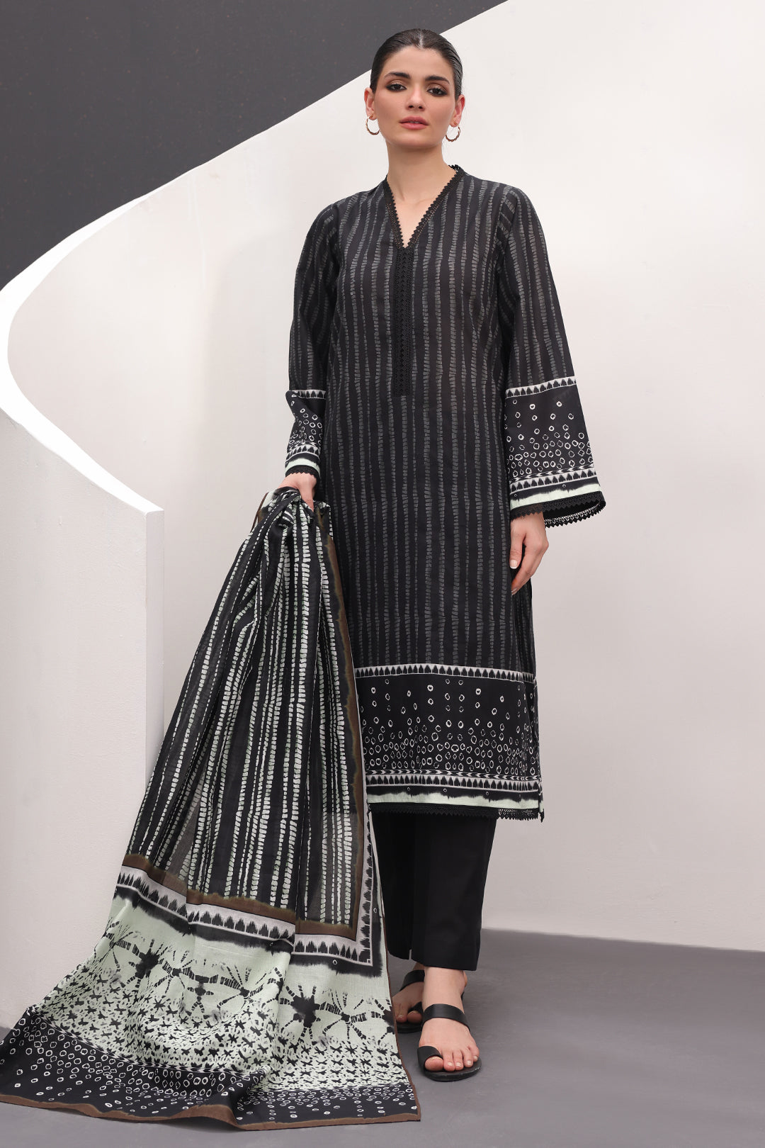 Zellbury | Unstitched 3 Piece Lawn | Shirt Shalwar Dupatta - 1509 -  Zellbury Women Essential Unstitched - Original Designer Dress - House of Maryam