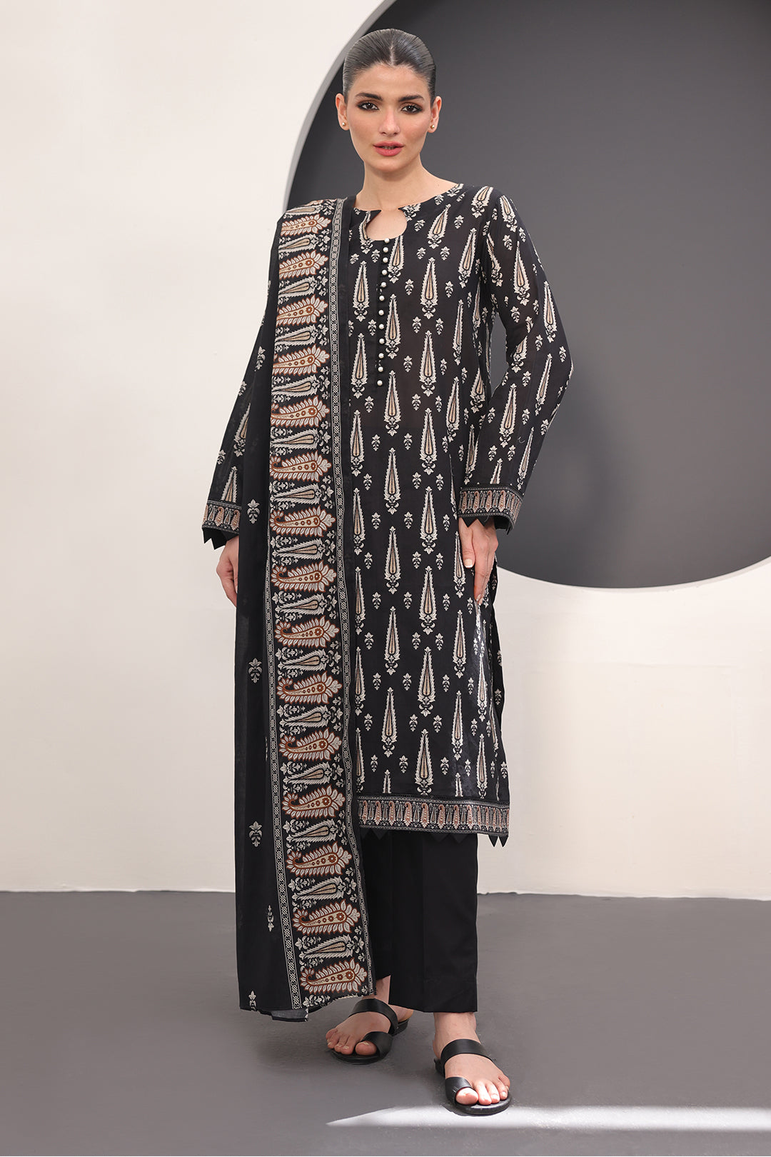 Zellbury | Unstitched 3 Piece Lawn | Shirt Shalwar Dupatta - 1517 -  Zellbury Women Essential Unstitched - Original Designer Dress - House of Maryam