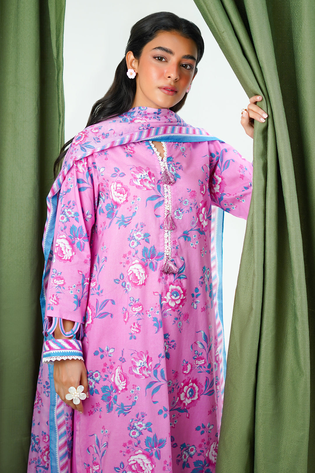 Zellbury | Unstitched 3 Piece Lawn | Shirt Shalwar Dupatta - 1569 -  Zellbury Women Essential Unstitched - Original Designer Dress - House of Maryam