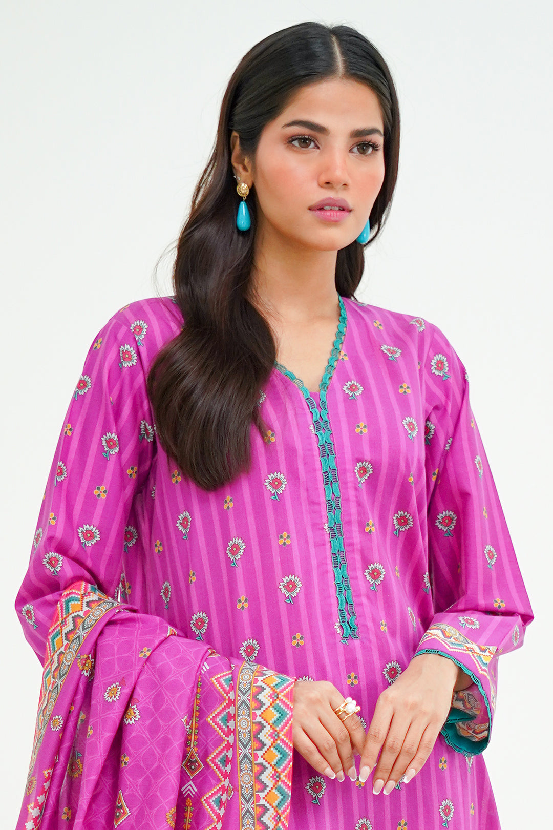 Zellbury | Unstitched 3 Piece Lawn | Shirt Shalwar Dupatta - 1671 -  Zellbury Women Essential Unstitched - Original Designer Dress - House of Maryam