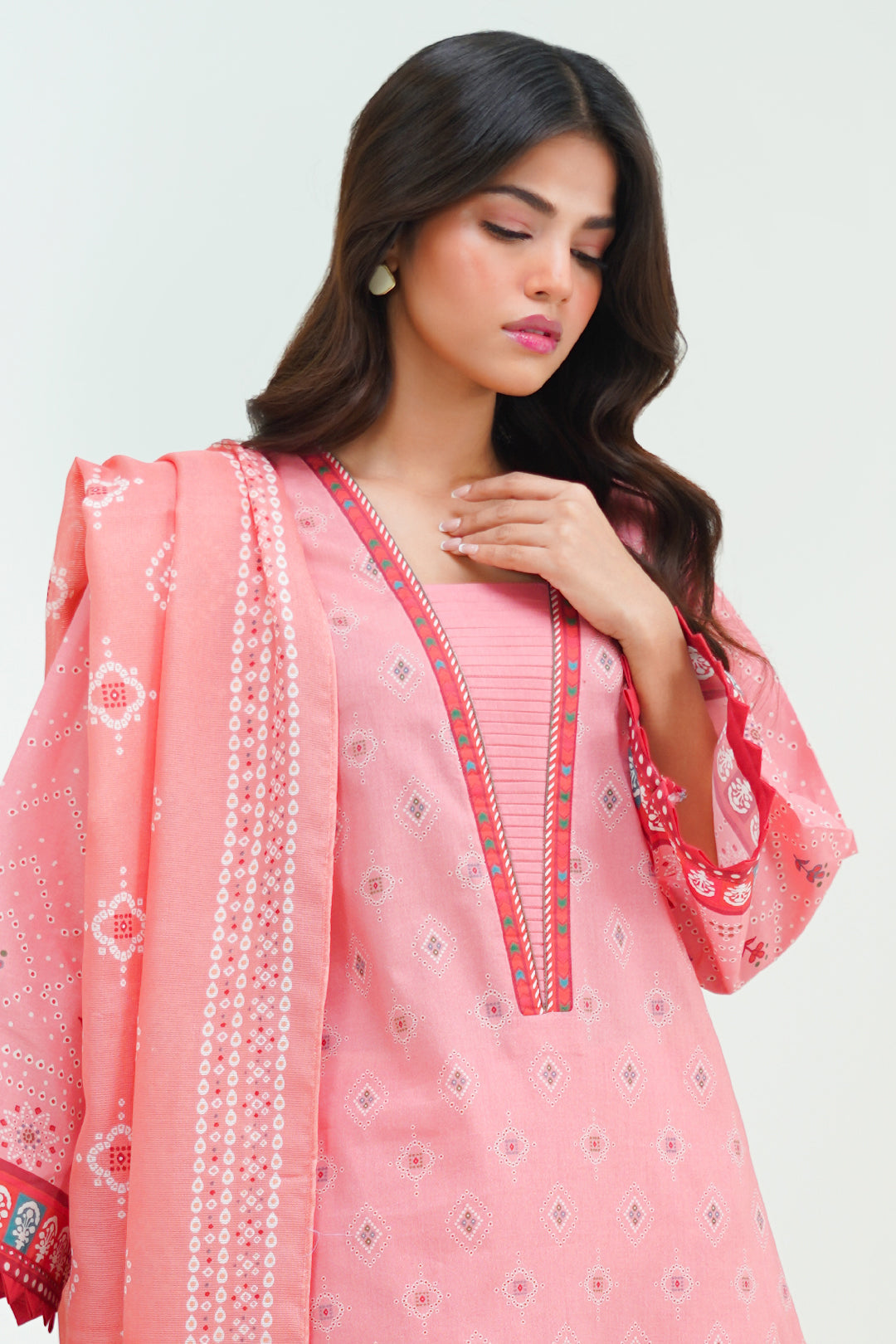 Zellbury | Unstitched 3 Piece Lawn | Shirt Shalwar Dupatta - 1719 -  Zellbury Women Essential Unstitched - Original Designer Dress - House of Maryam