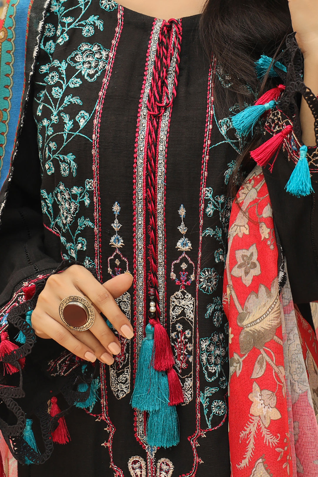 Zellbury | Unstitched 3 Piece Khaddar | Embroidered Shirt Shalwar Dupatta - 0776 -  Zellbury Women Signature Unstitched - Original Designer Dress - House of Maryam