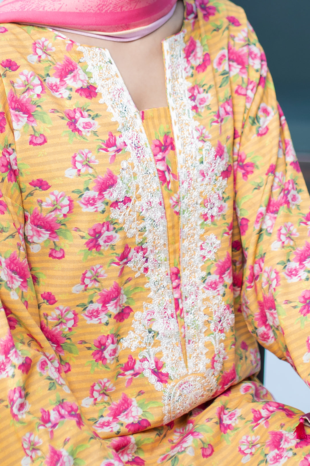 Zellbury | Unstitched 3 Piece Viscose | Embroidered Shirt Shalwar Dupatta - 0837 -  Zellbury Women Essential Unstitched - Original Designer Dress - House of Maryam