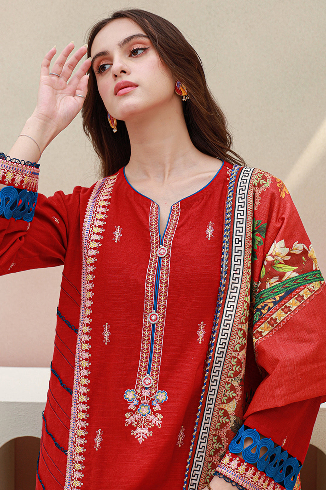 Zellbury | Unstitched 3 Piece Khaddar | Embroidered Shirt Shalwar Dupatta - 0848 -  Zellbury Women Signature Unstitched - Original Designer Dress - House of Maryam