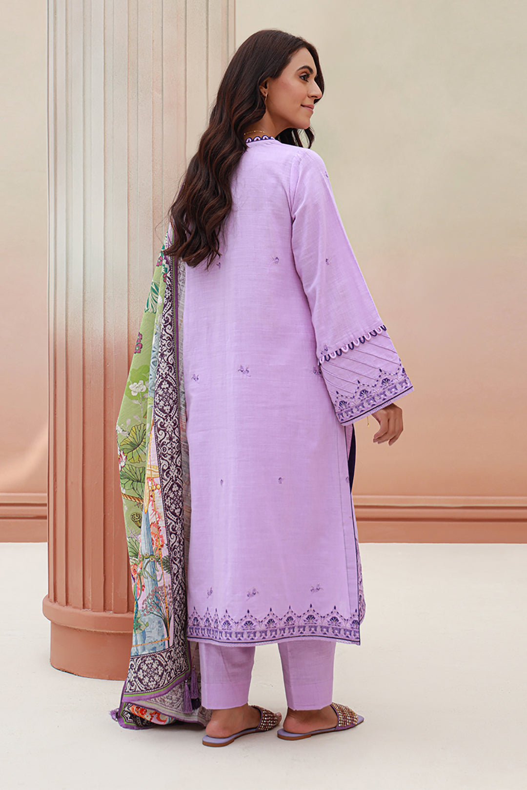 Zellbury | Unstitched 3 Piece Khaddar | Embroidered Shirt Shalwar Dupatta - 0854 -  Zellbury Women Signature Unstitched - Original Designer Dress - House of Maryam