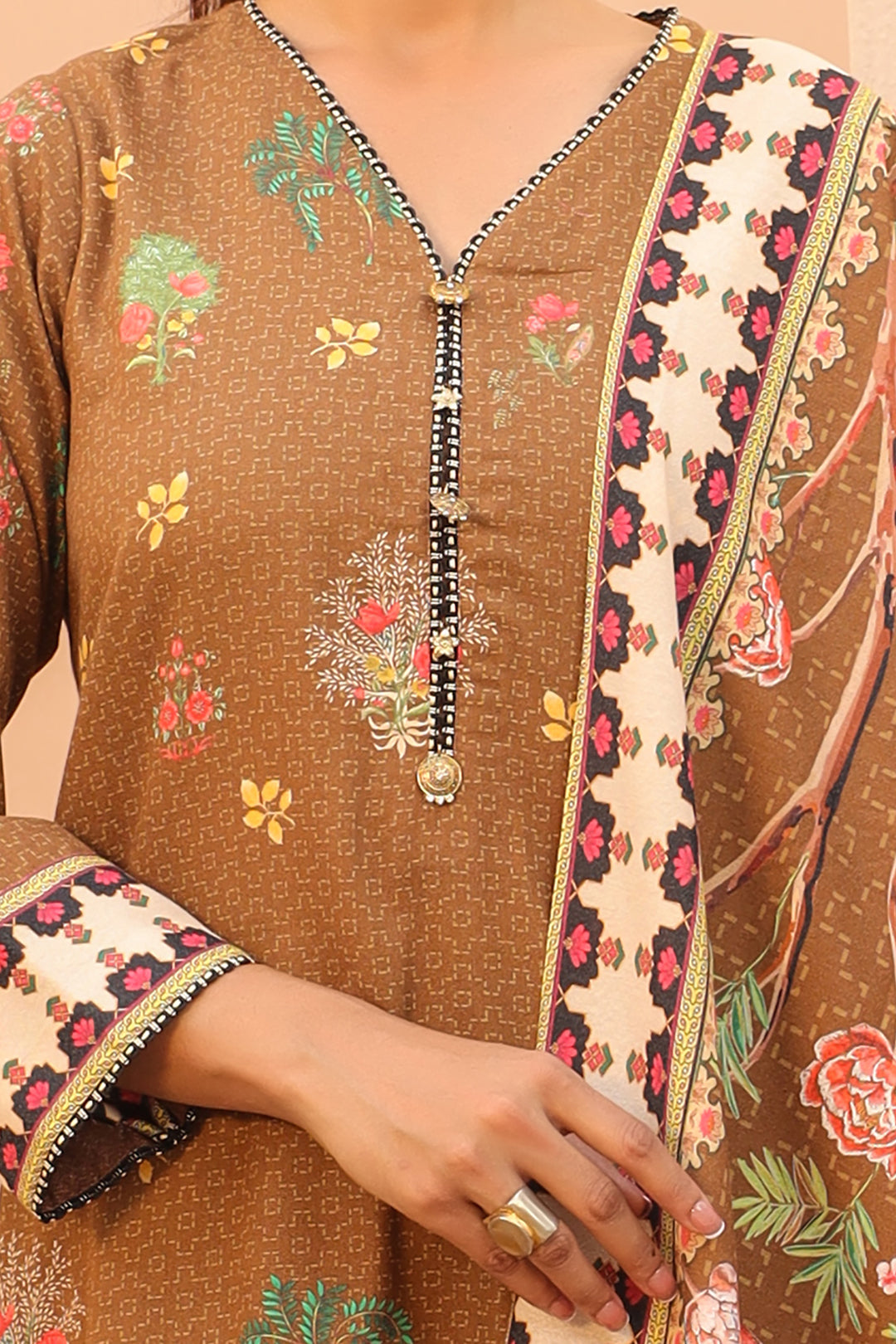 Zellbury | Unstitched 3 Piece Khaddar | Shirt Shalwar Dupatta - 0829 -  Zellbury Women Essential Unstitched - Original Designer Dress - House of Maryam