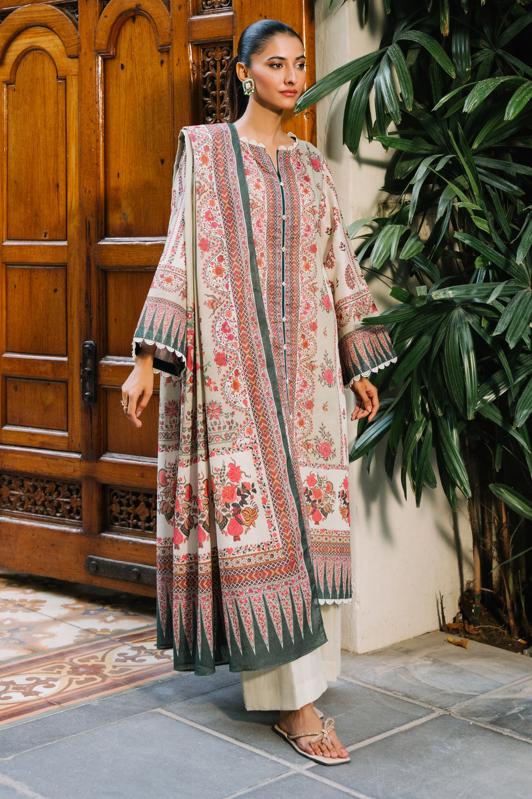 Zellbury | Unstitched 3 Piece Karandi | Shirt Shalwar Dupatta - 0302 -  Zellbury Women Essential Unstitched - Original Designer Dress - House of Maryam