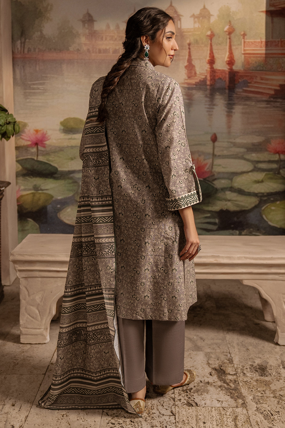 Zellbury | Unstitched 3 Piece Karandi | Shirt Shalwar Dupatta - 0457 -  Zellbury Women Essential Unstitched - Original Designer Dress - House of Maryam