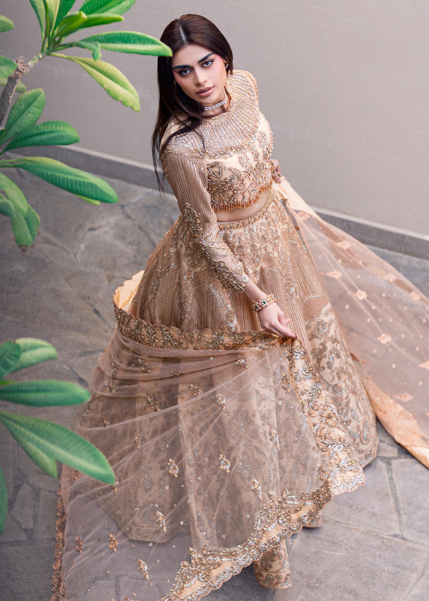 Waqas Shah | Amariage Luxury Formals | Golden Patel -  Waqas Shah Ladies Clothes - Original Designer Dress - House of Maryam