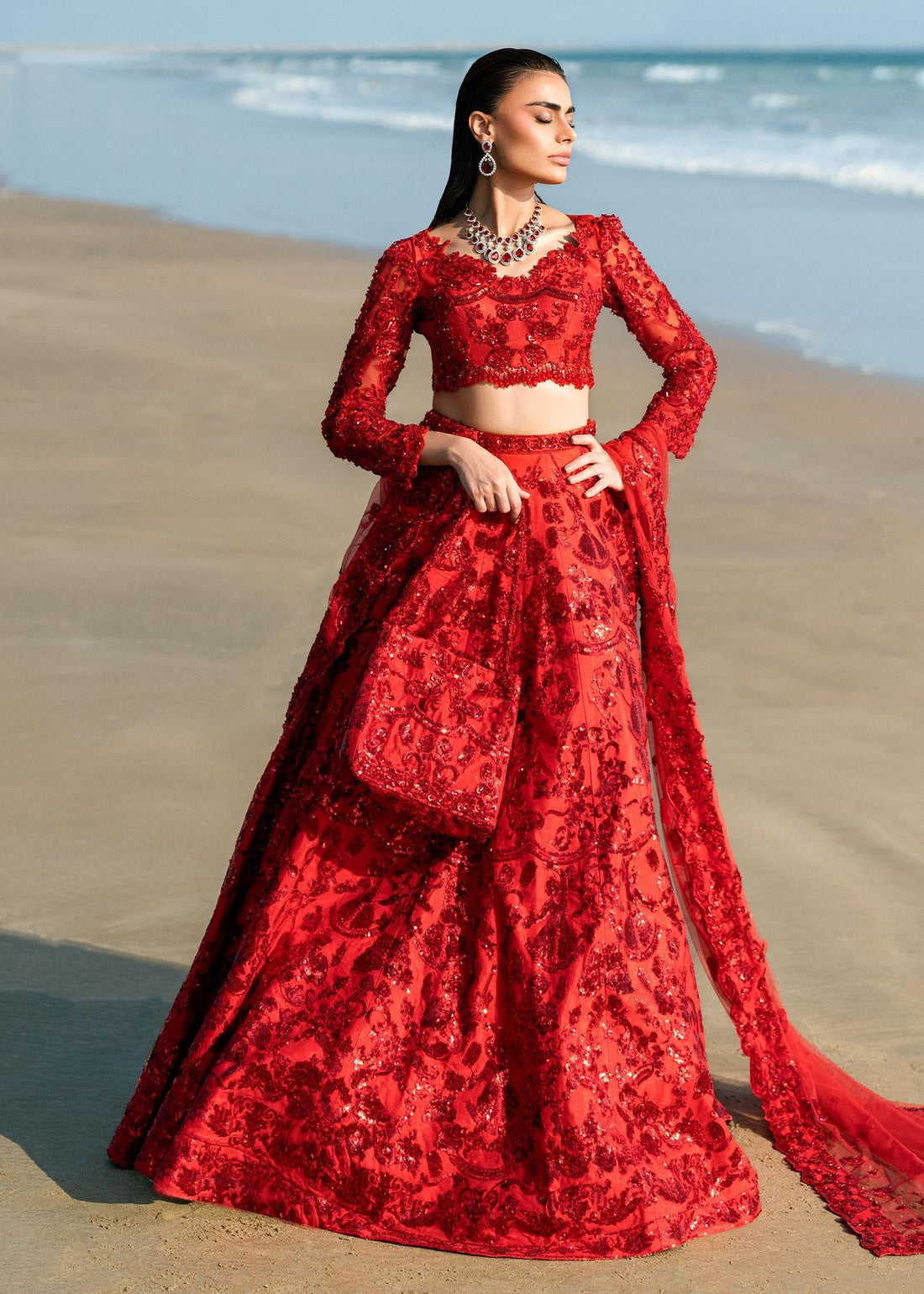 Waqas Shah | Amariage Luxury Formals | Ruby -  Waqas Shah Ladies Clothes - Original Designer Dress - House of Maryam