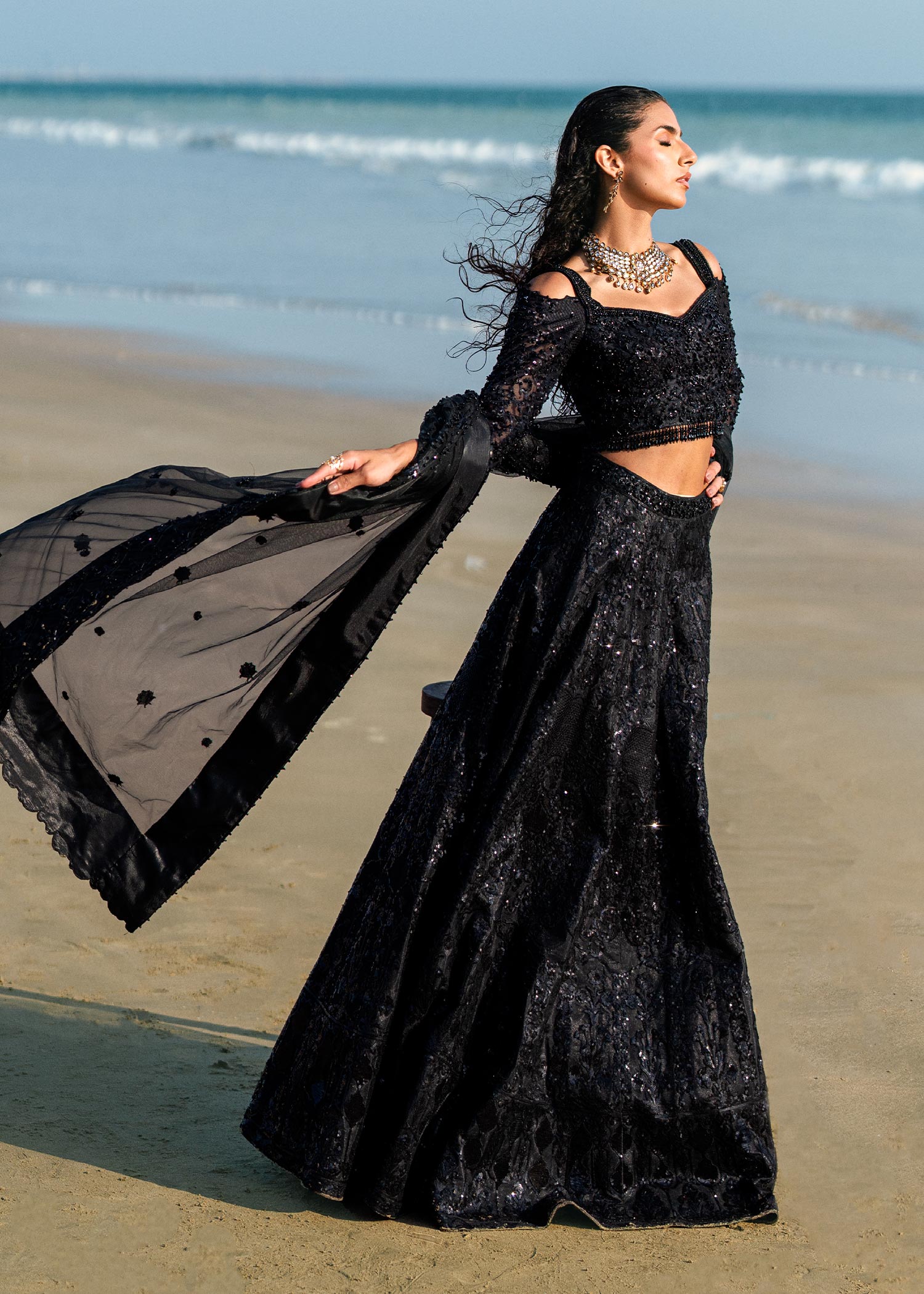 Waqas Shah | Amariage Luxury Formals | Black Musk -  Waqas Shah Ladies Clothes - Original Designer Dress - House of Maryam