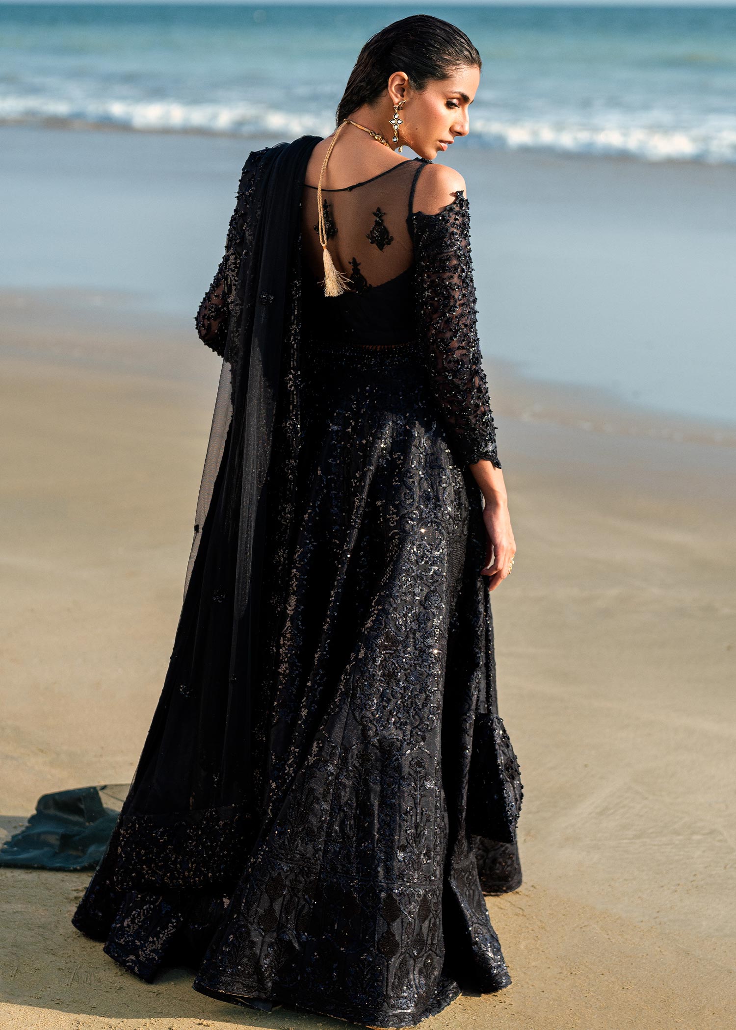 Waqas Shah | Amariage Luxury Formals | Black Musk -  Waqas Shah Ladies Clothes - Original Designer Dress - House of Maryam