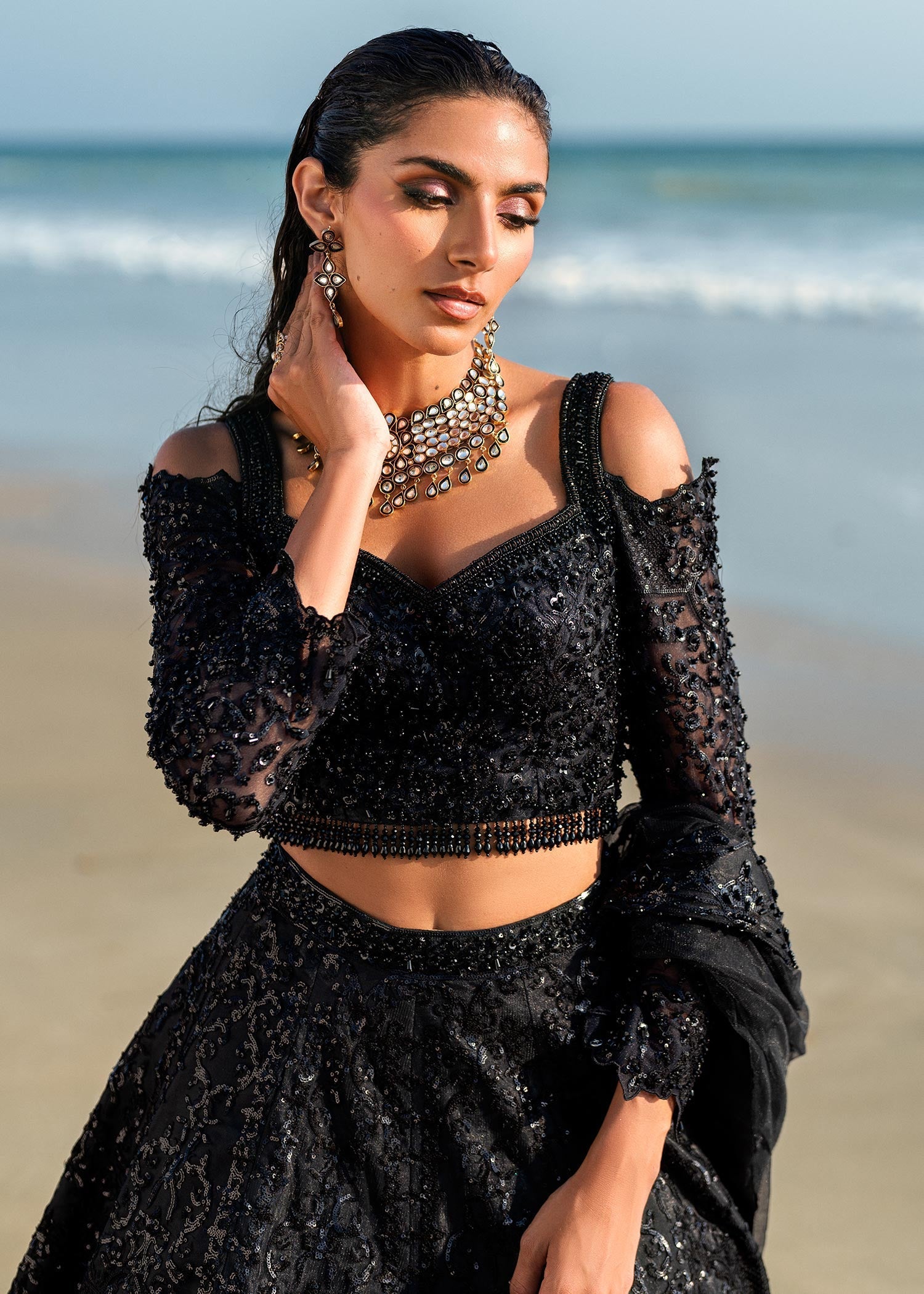 Waqas Shah | Amariage Luxury Formals | Black Musk -  Waqas Shah Ladies Clothes - Original Designer Dress - House of Maryam