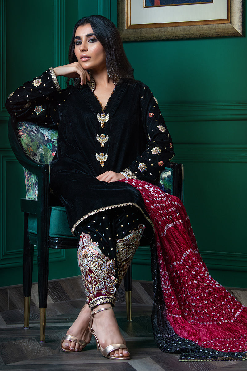 Wardha Saleem | Velvets Winter Fall 24 |   Parvaz -  Wardha Saleem Ladies Clothes - Original Designer Dress - House of Maryam