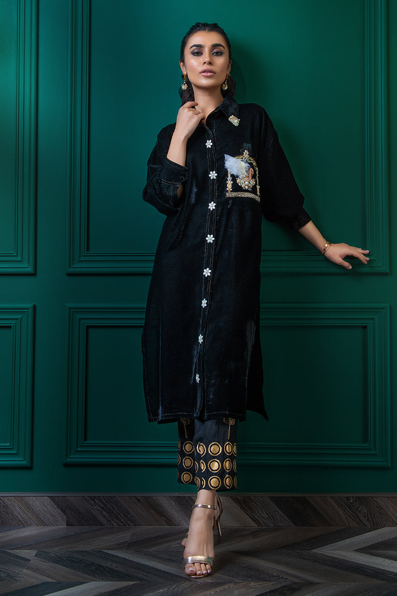 Wardha Saleem | Velvets Winter Fall 24 |  Hans Raj -  Wardha Saleem Ladies Clothes - Original Designer Dress - House of Maryam