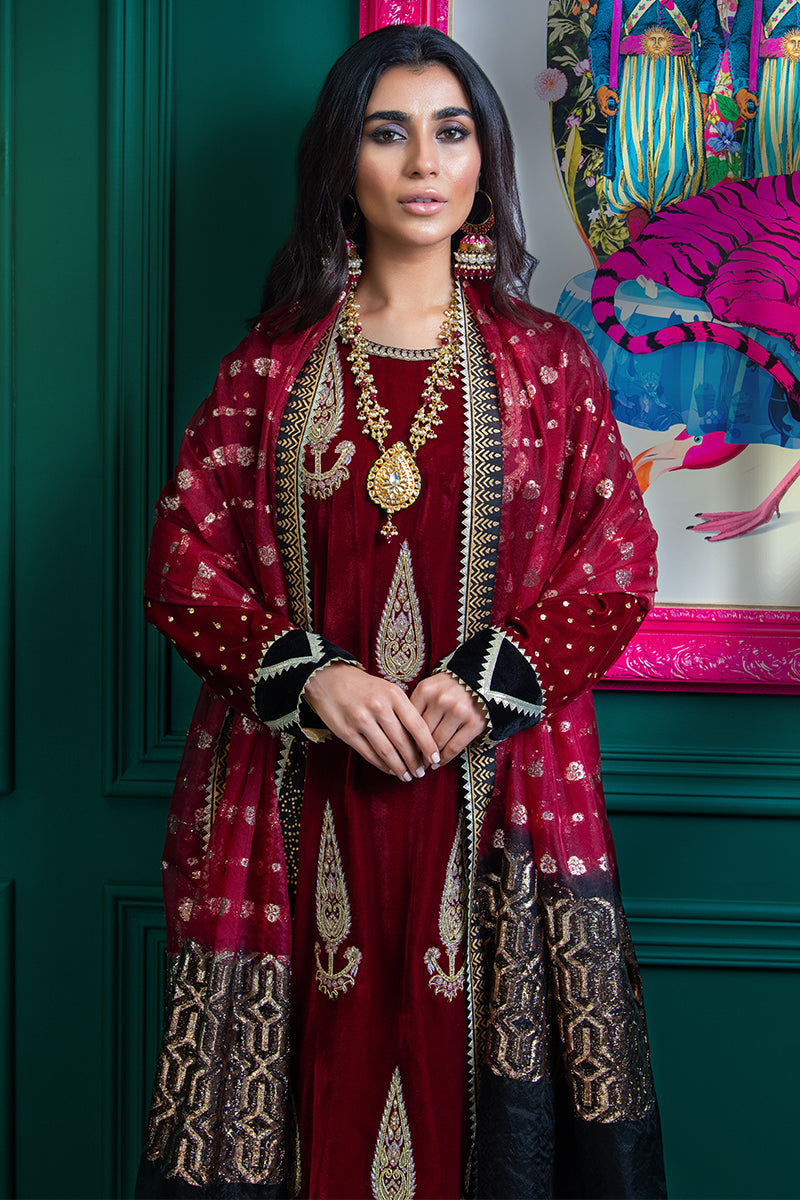 Wardha Saleem | Velvets Winter Fall 24 |  Lal Bagh 2 -  Wardha Saleem Ladies Clothes - Original Designer Dress - House of Maryam