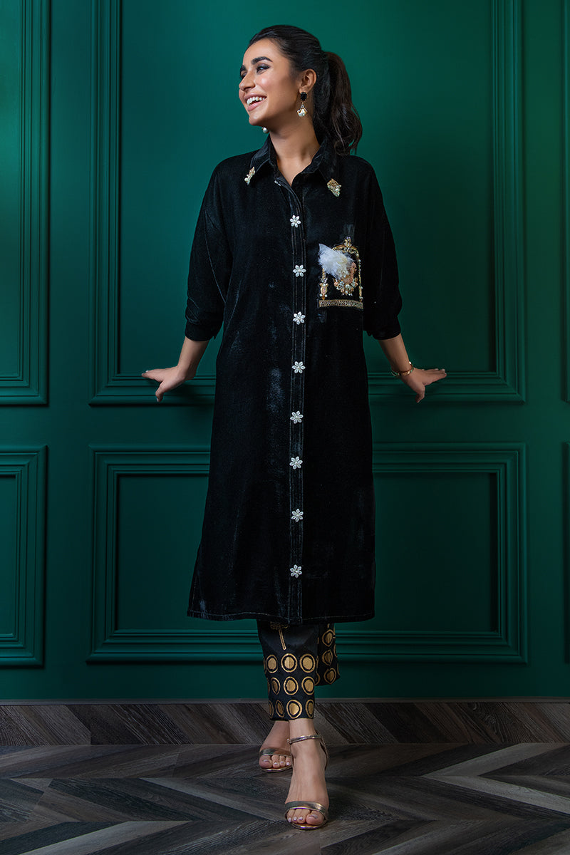 Wardha Saleem | Velvets Winter Fall 24 |  Hans Raj -  Wardha Saleem Ladies Clothes - Original Designer Dress - House of Maryam