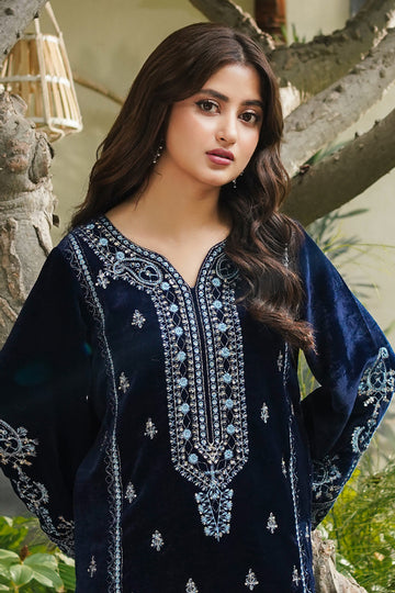 Zellbury | Winter Pret | Embroidered Kurta Trouser - 3276 - Zellbury Women Luxury Pret - Original Designer Dress - House of Maryam