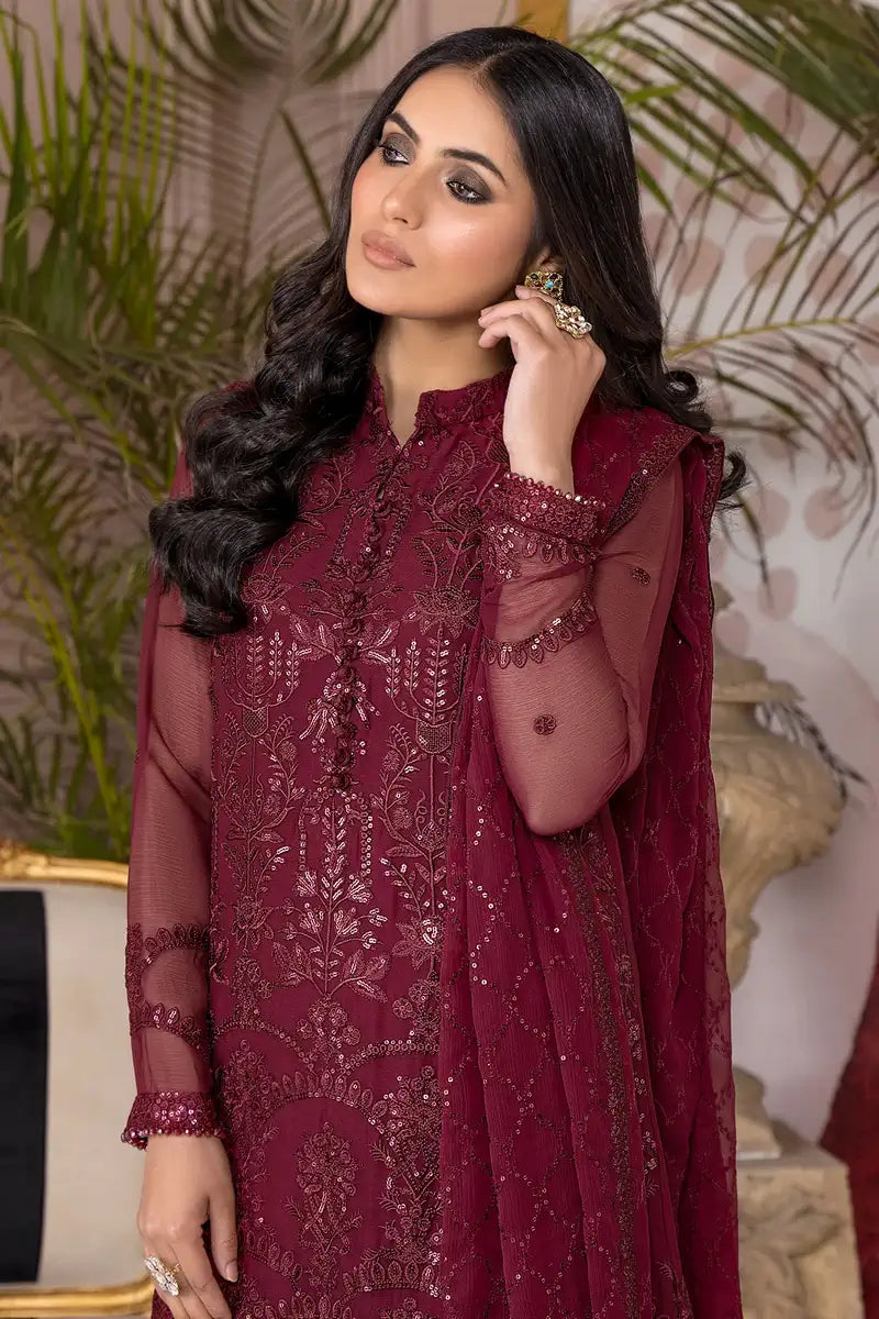 Zarif | Afreen Formals | ZA 04 MULBERRY -  Zarif Formal - Original Designer Dress - House of Maryam