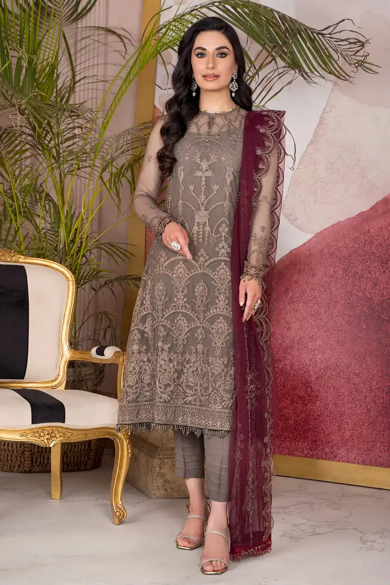 Zarif | Afreen Formals | ZA 10 DOVE -  Zarif Formal - Original Designer Dress - House of Maryam