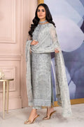 Zarif | Afreen Formals | ZA 02 STEEL GREY -  Zarif Formal - Original Designer Dress - House of Maryam
