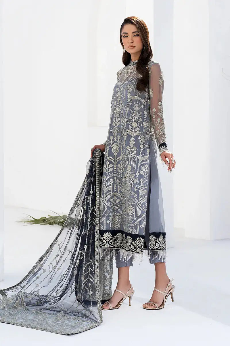 Zarif | LA CELESTE LUXURY Formals | ZLC 05 ASH GREY -  Zarif Formal - Original Designer Dress - House of Maryam