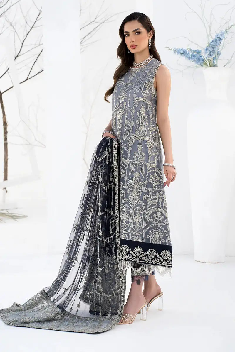 Zarif | LA CELESTE LUXURY Formals | ZLC 05 ASH GREY -  Zarif Formal - Original Designer Dress - House of Maryam