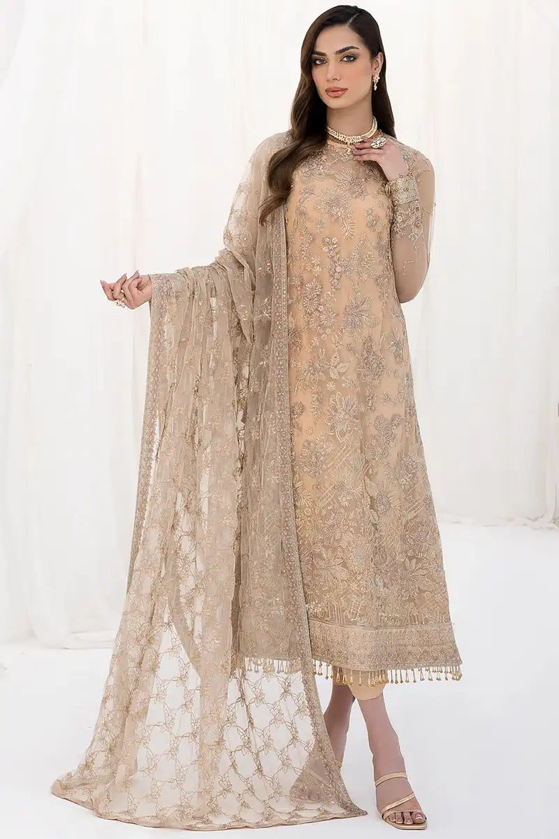 Zarif | LA CELESTE LUXURY Formals | ZLC 07 SAND GLOW -  Zarif Formal - Original Designer Dress - House of Maryam