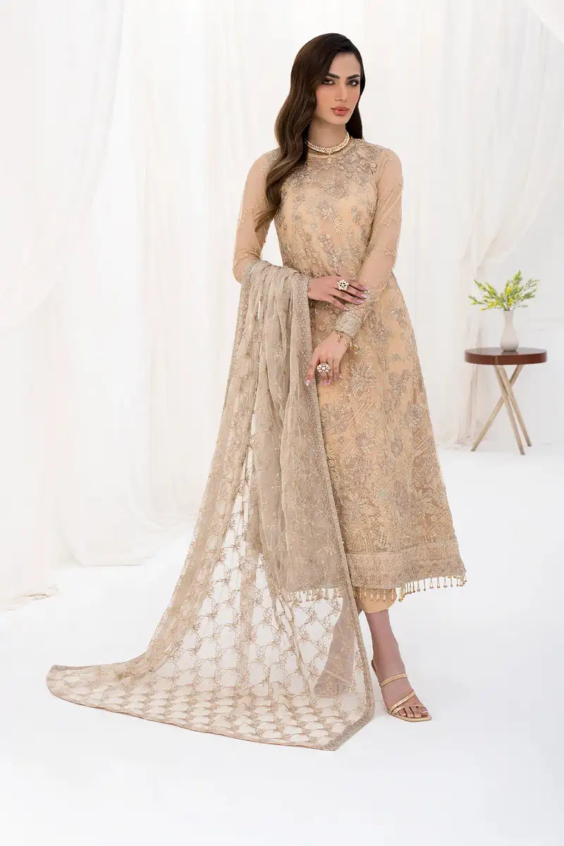 Zarif | LA CELESTE LUXURY Formals | ZLC 07 SAND GLOW -  Zarif Formal - Original Designer Dress - House of Maryam