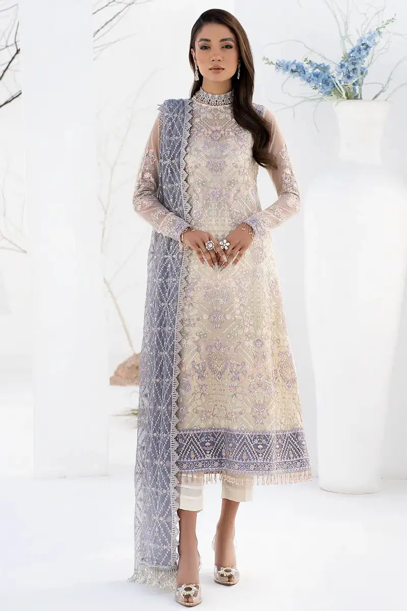 Zarif | LA CELESTE LUXURY Formals | ZLC 02 PEARL WHITE -  Zarif Formal - Original Designer Dress - House of Maryam